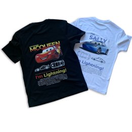 Camisetas personalizadas de Rayo McQueen y Sally